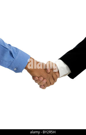 two businessmen shaking hands Stock Photo