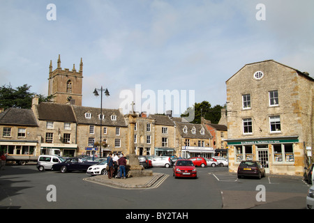 Stow on the Wold Ancient Cross Stock Photo