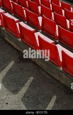 Empty seats at stadium Stock Photo