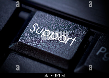 Computer keyboard concept Image. Support button. Stock Photo