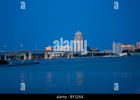 Memorial Causeway Bridge State Road 60 in Clearwater Beach, FL Stock Photo