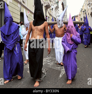 Catholic procession on Good Friday in Quito Stock Photo