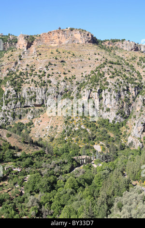 Wadi Qadisha, Qadisha Valley, Lebanon, Middle East Stock Photo