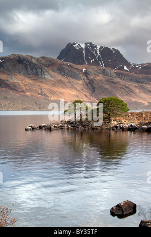 A view of Slioch from the shores of Loch Maree in Wester Ross, Scotland, UK. Stock Photo