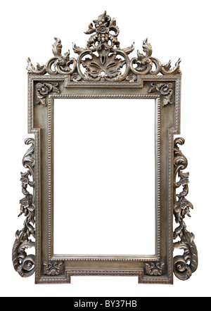 Picture gold frame with a decorative pattern. Stock Photo