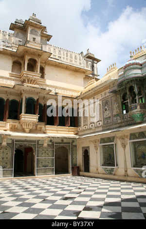 Mor Chowk Or Peacock Courtyard, City Palace, Udaipur, Rajasthan, India 