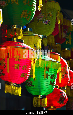 USA, New York, New York City, Colorful Chinese lanterns Stock Photo