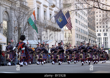 NEW YORK - MARCH 17: Saint Patricks Day Parade on March 17, 2010 in New York City Stock Photo