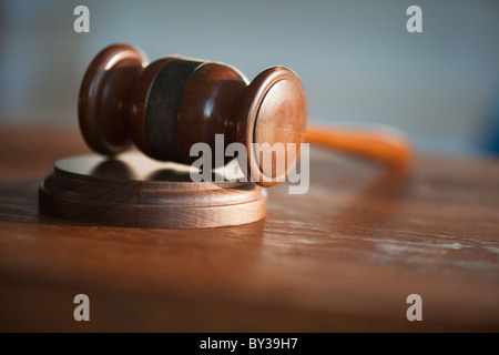 USA, New Jersey, Jersey City, Judges gavel Stock Photo