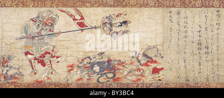 Japan: 'Sendan Kendatsuba (Extermination of Evil)'. Hanging scroll