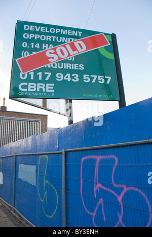 Development Opportyunity Sign Development opportunity sign, sold, Bristol, England, UK Stock Photo ...