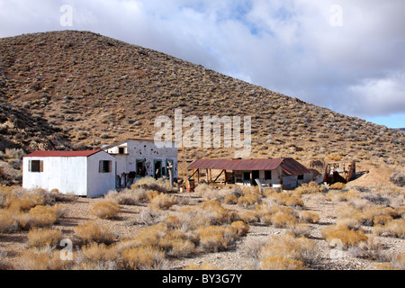 Aguereberry Mining Camp near the Eureka Mine in Death Valley National Park's Panamint Mountains. Stock Photo