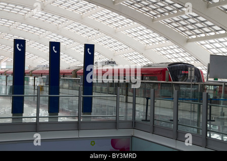 metro in beijing T3 airport station Stock Photo