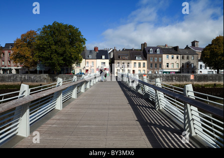 The Millenium Foot Bridge, Over the River Lee, Cork City, Ireland Stock Photo