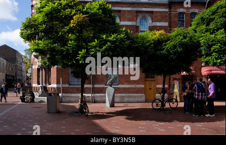 A memorial sculpture to Rock guitarist Rory Gallagher in  Rory Gallagher Place, Cork City, Ireland Stock Photo