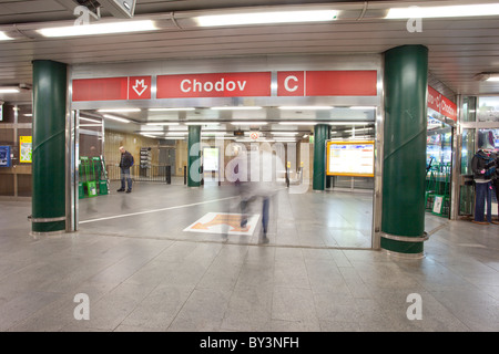 Entrance to the Metro Station Stock Photo