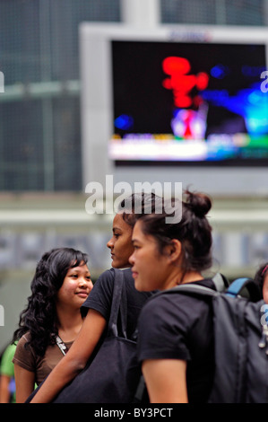 Friends Raffles Place Business District Singapore Stock Photo