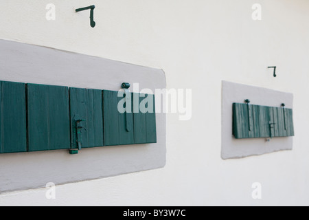 VENTILATION FLAP, CELLAR OF A WINERY, FORST, WINE ROUTE, PFALZ ...