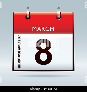 International womens day on 8th march 2011 calendar icon Stock Photo