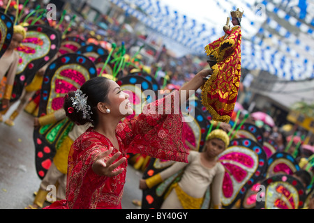 Sinulog dancers 2011 festival, Cebu City,Philippines Stock Photo