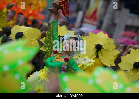 Sinulog dancer 2011 festival, Cebu City,Philippines Stock Photo