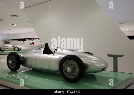 Germany,Stuttgart, Porsche Museum, 1947 Porsche 360 Cisitalia on display Stock Photo