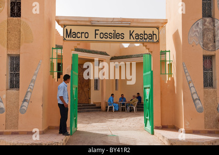 Entrance to the Macro Fossile Kasbah near Erfoud, Morocco.