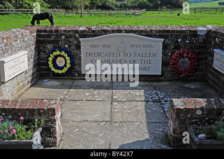 War memorial in little village of Charlton, Near Chichester, West Sussex. Stock Photo