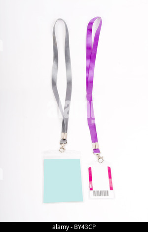 ID badge isolated on white background Stock Photo - Alamy