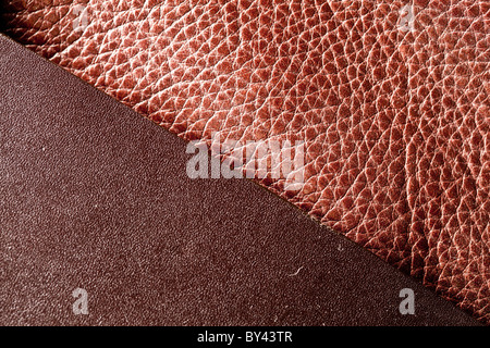 Image texture of brown leather. Stock Photo