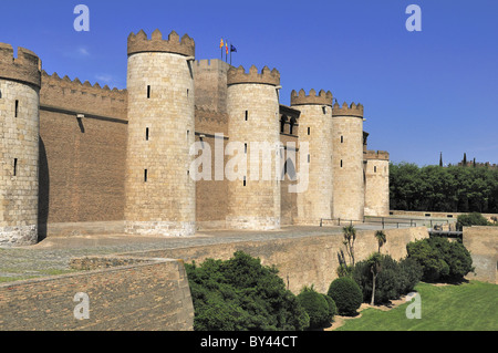 Zaragoza (Aragon, Spain) The Aljaferia palace, 11th century Stock Photo