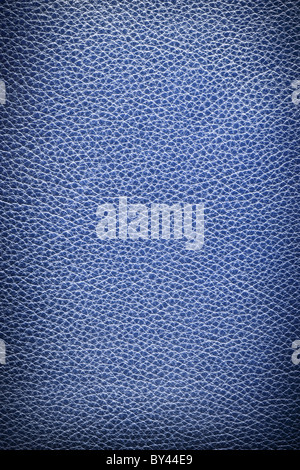 Image texture of blue leather. Stock Photo