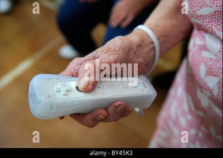 The Brookside Day Centre in Tenbury Wells, Worcestershire where Leominster & District Age Concern have introduced Nintendo Wii S Stock Photo