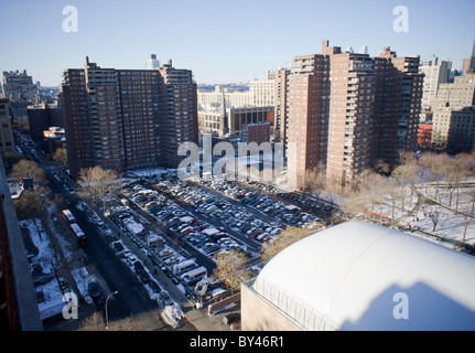 Several of the buildings comprising of the Penn South Housing development in the Chelsea neighborhood in New York Stock Photo