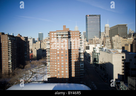 Several of the buildings comprising of the Penn South Housing development in the Chelsea neighborhood in New York Stock Photo