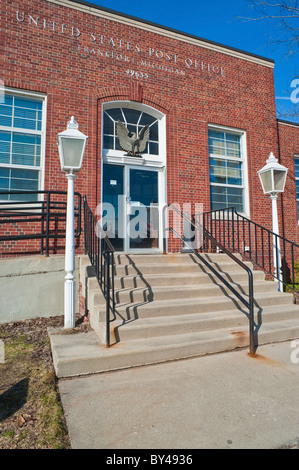 Old brick Post Office in Frankfort, Michigan, USA Stock Photo