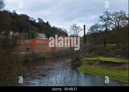 Sir Richard Arkwright’s 1783 Masson Mills at Matlock Bath, Derbyshire, England Stock Photo