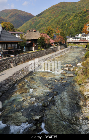 Yunishigawa hot spring, Tochigi Prefecture, Honshu, Japan Stock Photo