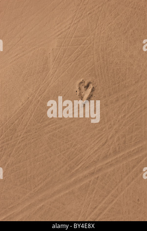 Heart in desert, Namibia, Namib Desert, aerial view Stock Photo