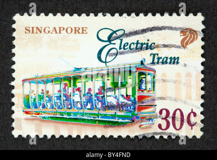 Singapore postage stamp Stock Photo