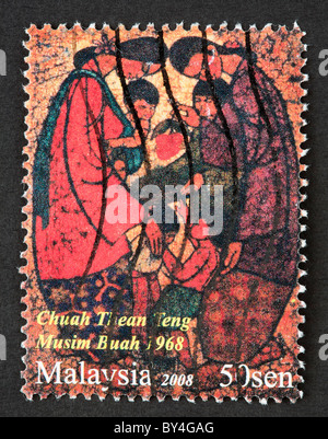 Malaysian postage stamp Stock Photo