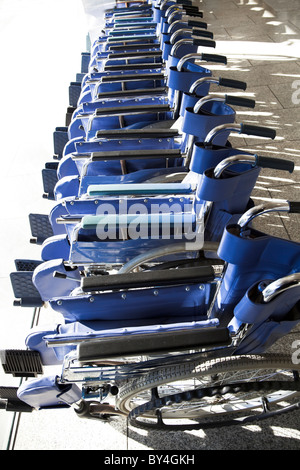Wheelchairs in Row Stock Photo