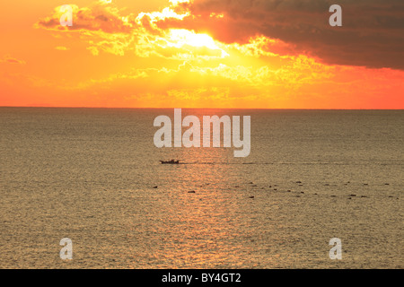 Sunrise Over Sea Stock Photo