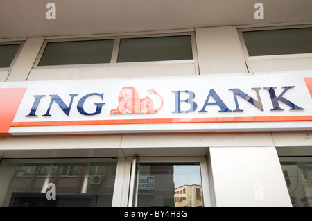 ing bank high street banks banking Internationale Nederlanden Groep dutch branch branches Stock Photo