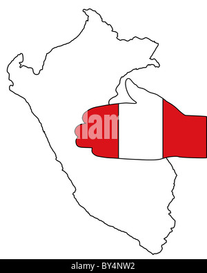 Peru hand signal Stock Photo - Alamy
