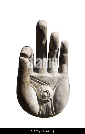 isolated Buddha hand, religion symbol or as an 'okay' sign. Stock Photo