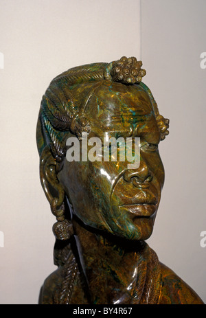 Chief of the Masaai, by Lazarus Tandi, Lazarus Tandi, Shona sculpture, Chapungu Sculpture Park, city of Harare, Harare, Harare Province, Zimbabwe Stock Photo