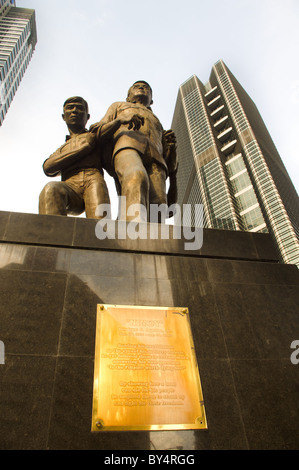 Ninoy Aquino Monument in Makati, finance centre of Philippines, Asia. Stock Photo