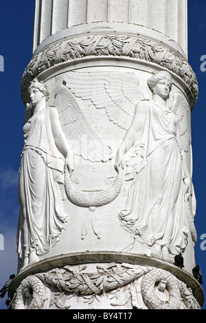 Monument to Dom Pedro IV, the first emperor of independent Brazil. Rossio (Praca de Dom Pedro IV), Lisbon, Portugal Stock Photo