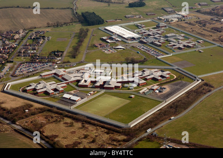 Aerial view of Featherstone Prison and Brinsford Young Offenders Institute near Wolverhampton Uk Stock Photo